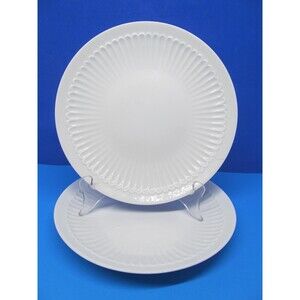 Jean Lewis Coquet Limoges France Vintage Set Of 2 White 8" Salad Plates VGC